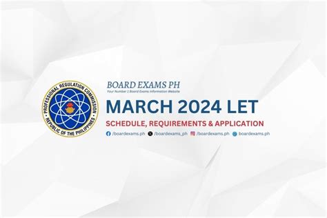 let exam schedule 2024|Application for March 2024 LET: Schedule, Deadline of Filing and .